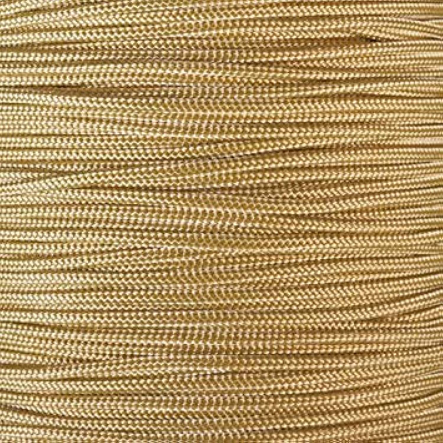 PARACORD PLANET 10, 25, 50, and 100 Foot Hanks of 425 Paracord (3mm) - Made of Nylon for Tactical, Crafting, Survival, General Use, and Much More (Gold, 100 Feet)
