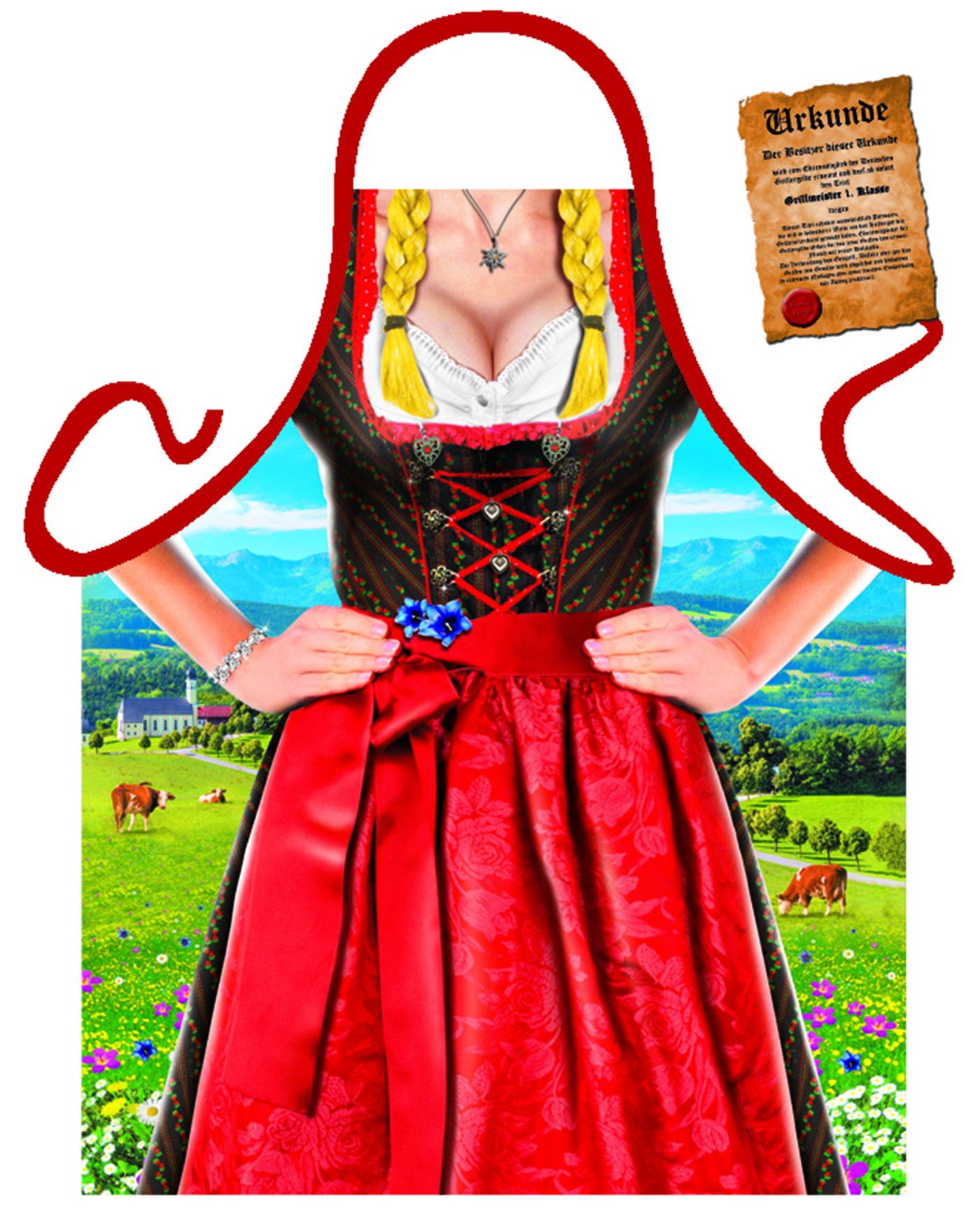 Lustige Oktoberfest Schürze Dirndl Style - Bayrische Schürze Für Damen & Herren