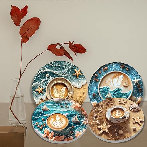 Miniatura 48 de Juego de 4 fundas bohemias para quemadores de estufas eléctricas, fundas redondas para quemadores de estufas de gas, 8 y 10 pulgadas, fundas