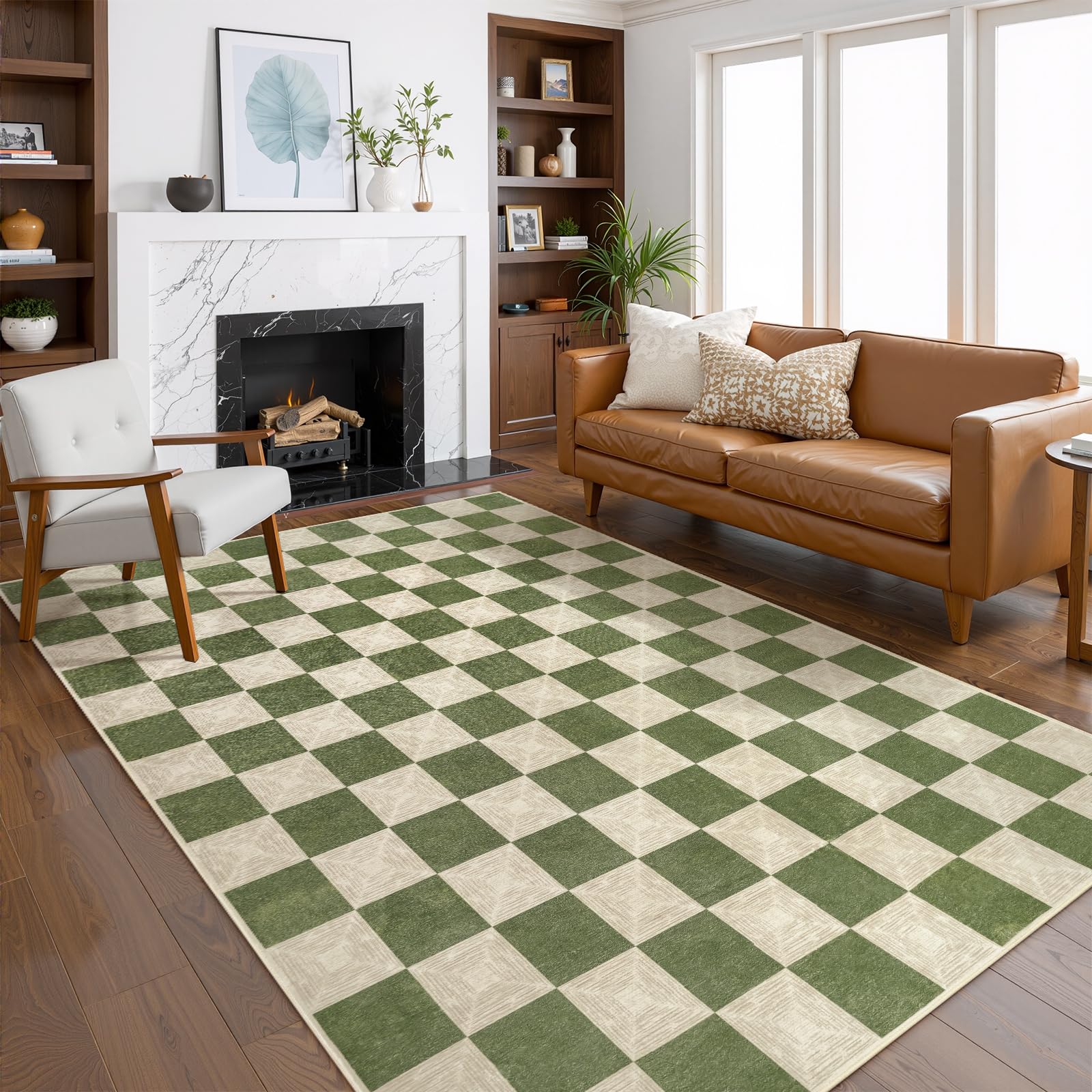 Kiginara Green Checkered 6x9