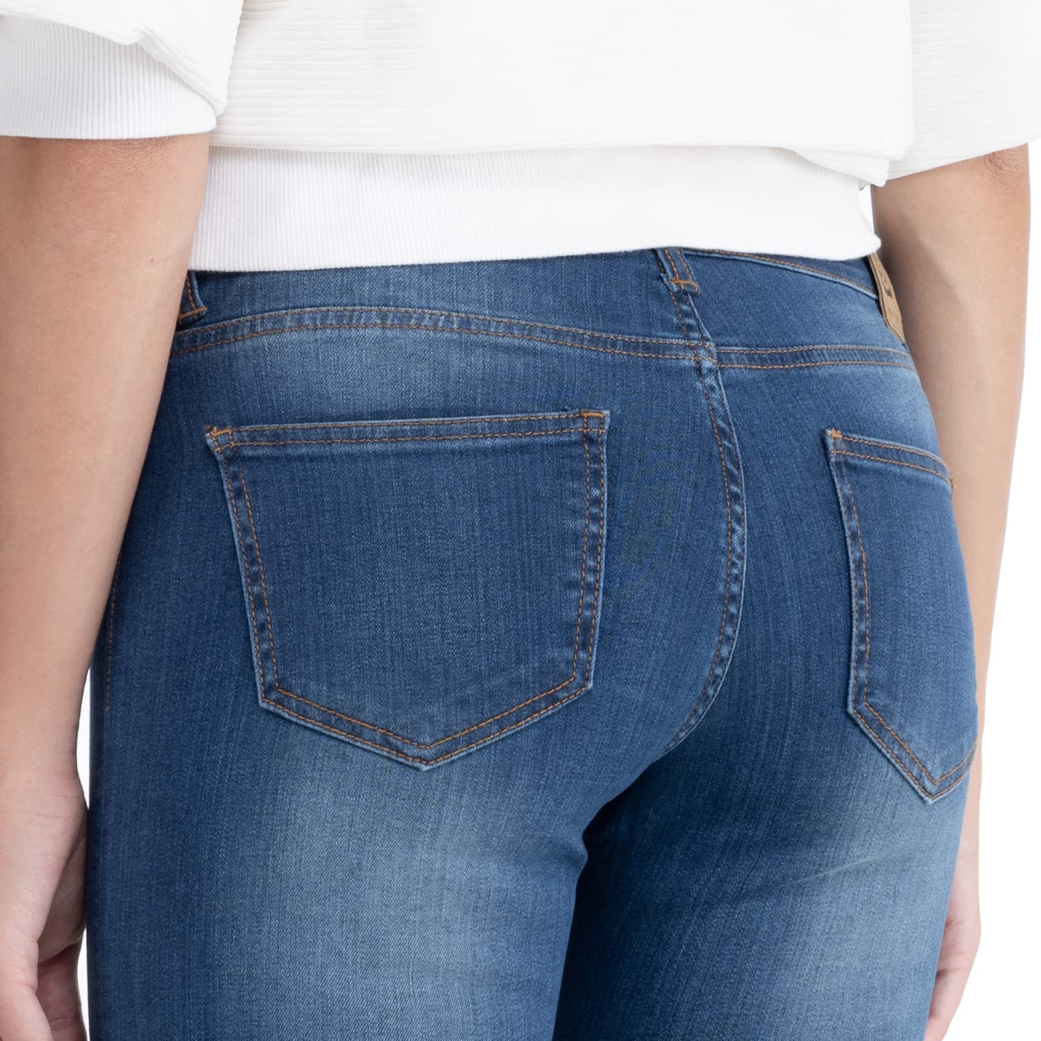 Catania - Jeans Premaman con Panciera Bassa a Zampa di Elefante, Abbigliamento per La Gravidanza - Made in Italy