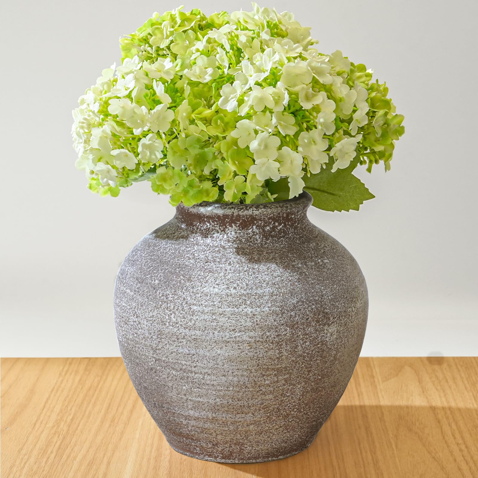 Photo 1 of RIKBVOM Ceramic Flower Vase, 6.2" Terracotta