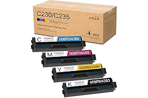 Xerox C235 Toner (4-Pack, 1BK/1C/1M/1Y) - Enhanced Print Quality and Yield