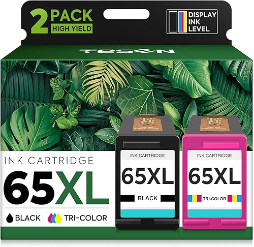 Cartucho de tinta remanufacturado de color negro 65XL para HP Ink 65 65XL para impresora DeskJet 3755 3752 3720 3722 3723 3758 2652 2655 2622 2624