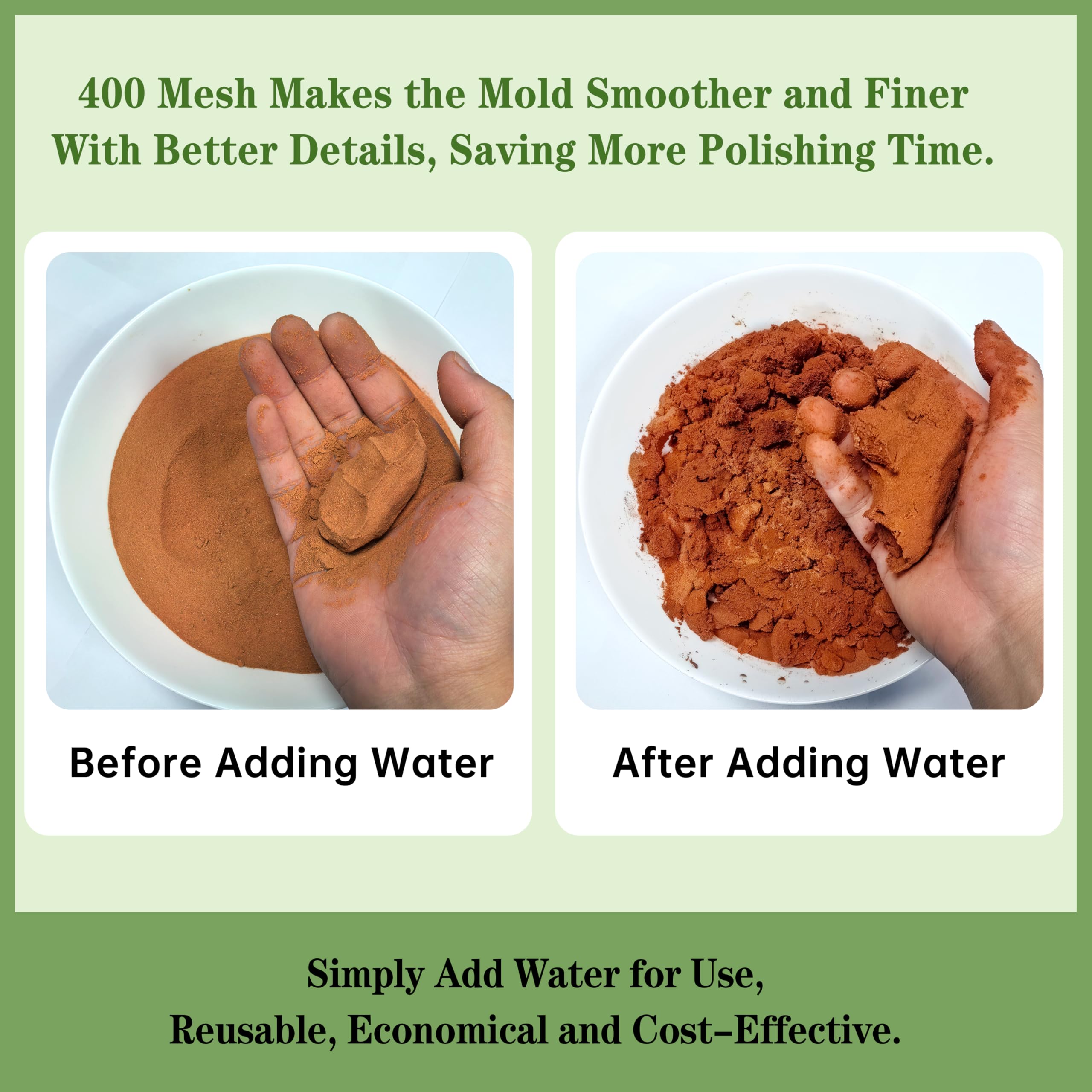 6LBs Natural Casting Sand Ultra-Fine?400Mesh? - Reusable Molding Clay for Detailed Metal Jewelry Casting, Suitable for replicas of Metals Such as Gold, Silver, Copper, and Reusable molding Clay