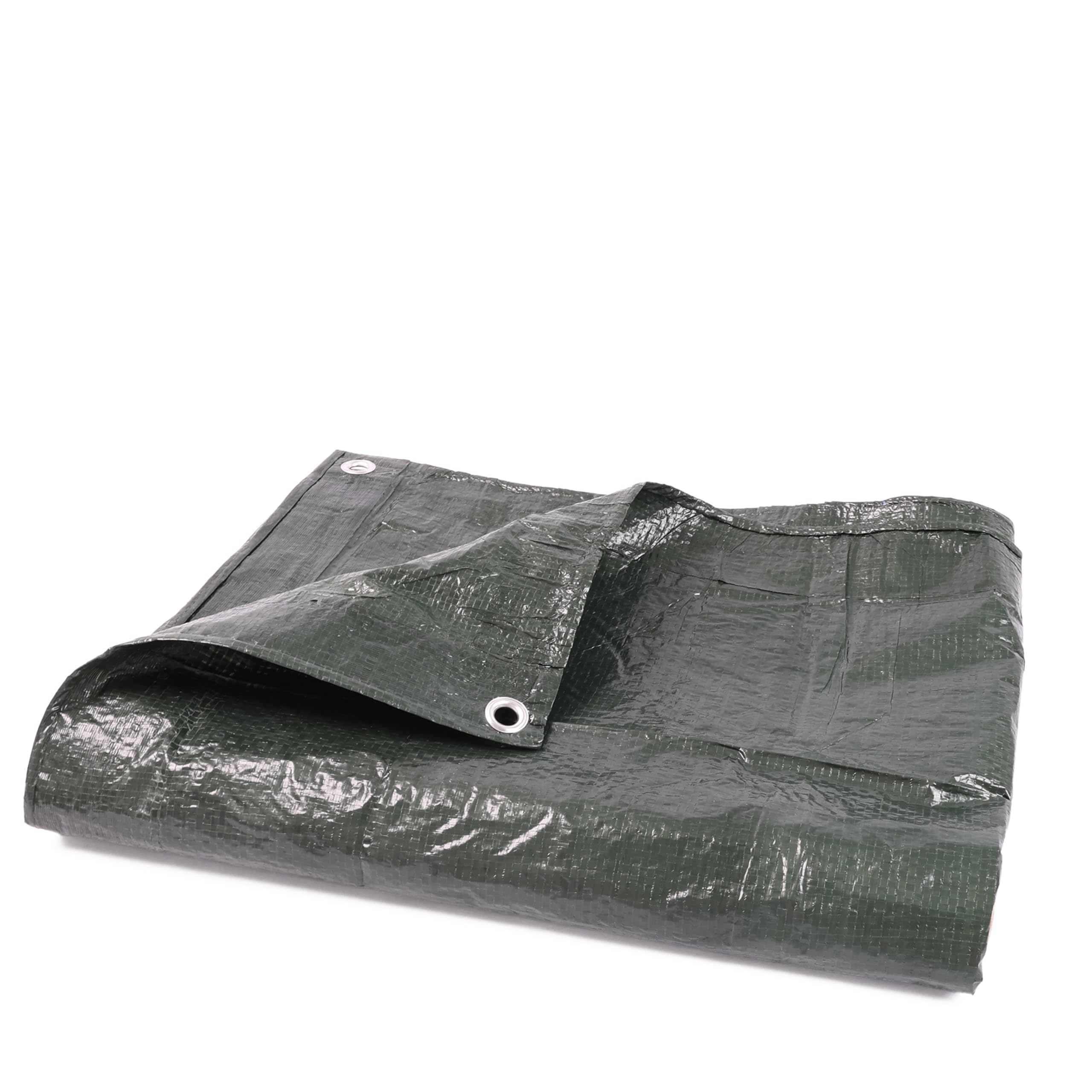 Divchi Green Tarpaulin 3M X 3 M / 10Ft X 10Ft Waterproof Heavy Duty Multipurpose 70 Gsm Tarp Sheet Cover With Reinforced Grommets Groundsheet Tarp Sheet For Camping Garden (Green)