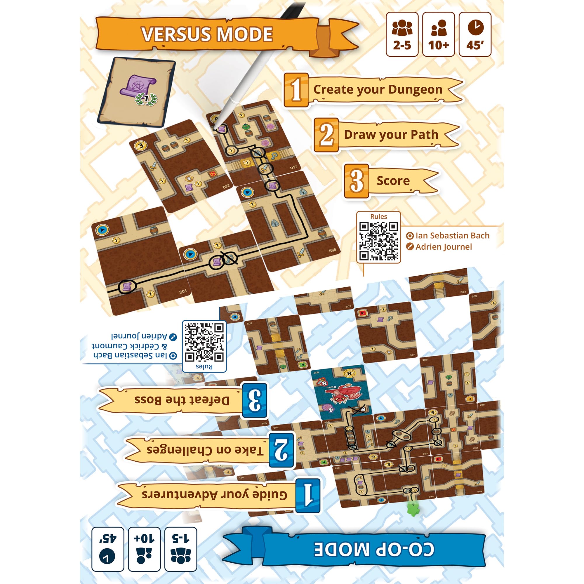 Gioco di carte Map Masters | Gioco di avventura e strategia competitivo o cooperativo per bambini e adulti, età 10+, 1-5 giocatori, 30-60 minuti