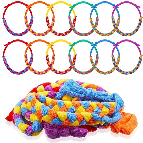 Miniatura 7 de Henoyso 12 collares masticables para niños sensoriales de tela de toalla suave, collar masticable de tela, collares sensoriales para masticar,