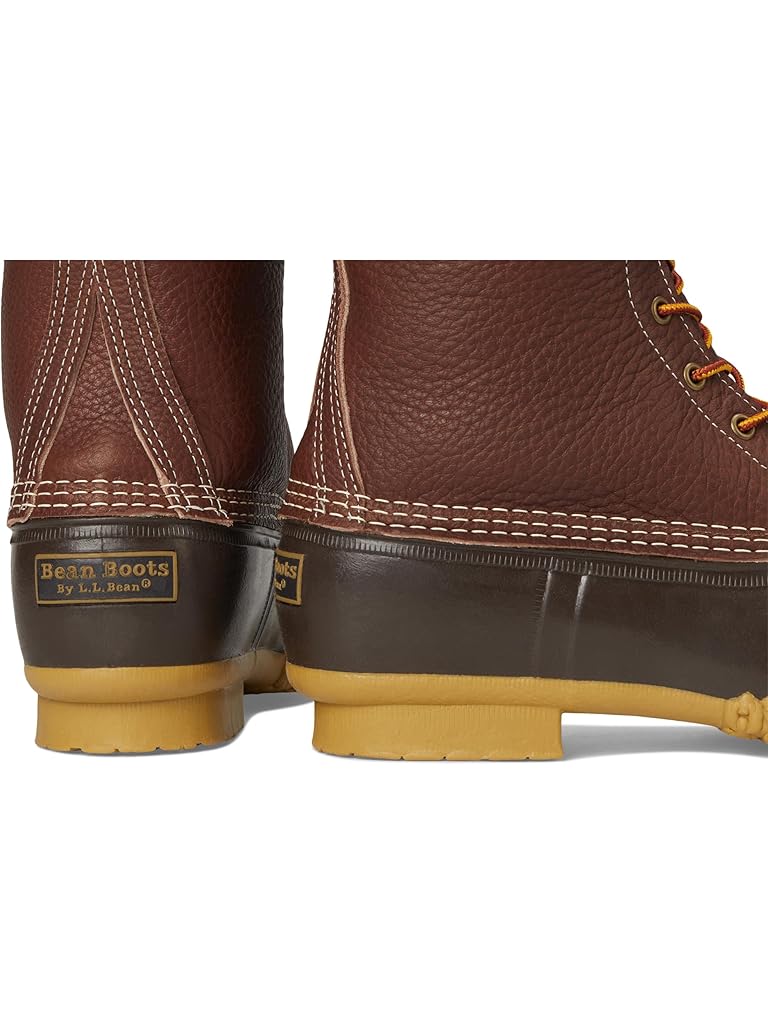 Brown L.L.Bean 10" Bean Boot Shearling Lined Insulated Tumbled Leather