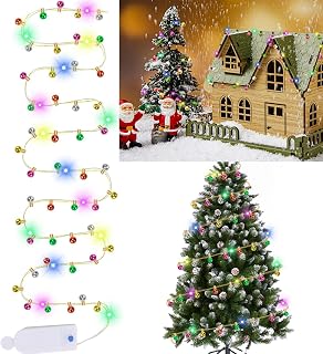 2M Santa Light Chain, Santa Accessories, Santa Light Chain Miniature LED Miniature Light Chain Accessories Dollhouse for Christmas Decoration Dollhouse, Furniture, Gift (Colorful)