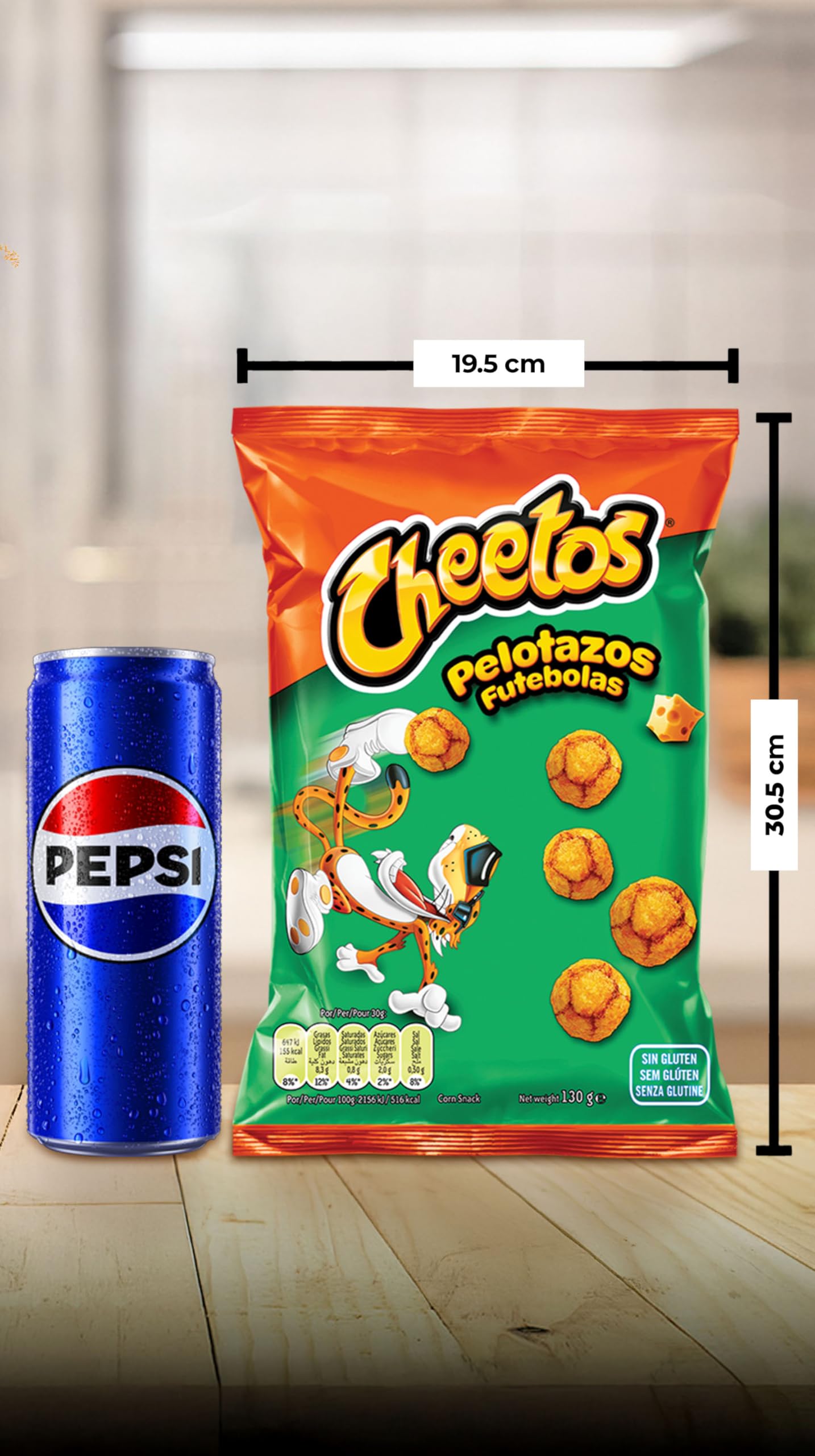 Cheetos Pelotazos, Producto de Aperitivo, Snack sabor a Queso con forma de pelotazos, bolsa individual, 130gr