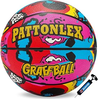 Basketballs 28.5" Leather Basketballs Official Size 6 Indoor Outdoor Basketball Youth Women(Deflated)