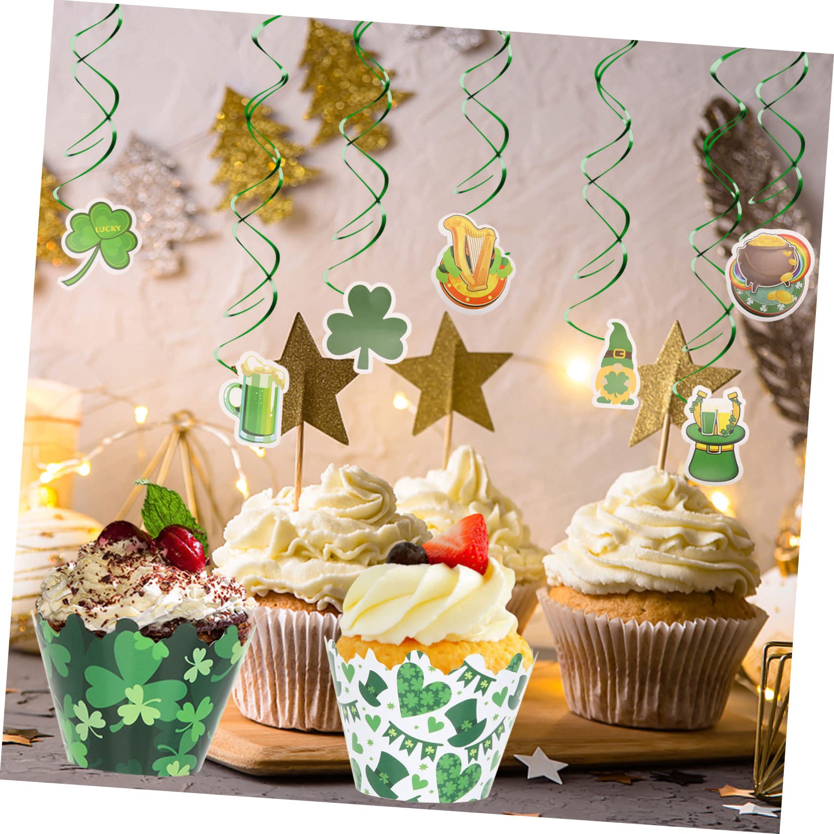 TOPBATHY 5 Set di Ghirlande di Fiori A Spirale Appesi per Decorazioni Ornamenti Verdi Decorazioni Festoni per Feste Spirali Appese per Decorazioni per Feste Decorazioni per Festival