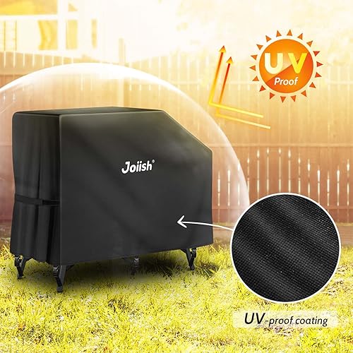 Miniatura 5 de Joiish Cubierta de plancha para parrillas Blackstone de 2 quemadores, cubierta impermeable para parrillas de 2217 pulgadas con capucha y soporte