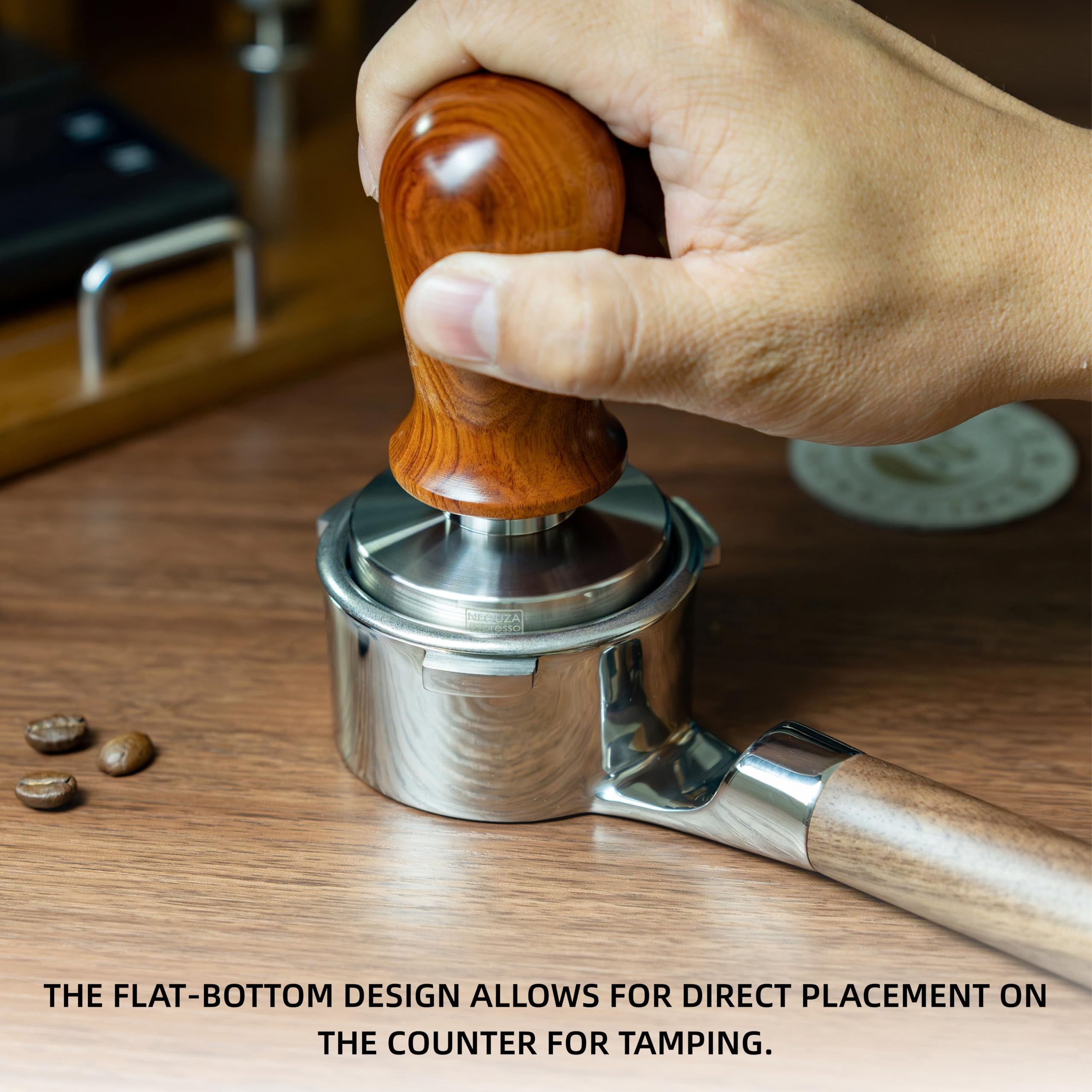 NEOUZA 58mm Bezdniowy Portafilter 3 uszy dla CASABREWS Barista Max | Flat-On-Counter Design, 0,2 mm Puck Screen, 18 g kosz bez ciśnienia, widoczna ekstrakcja