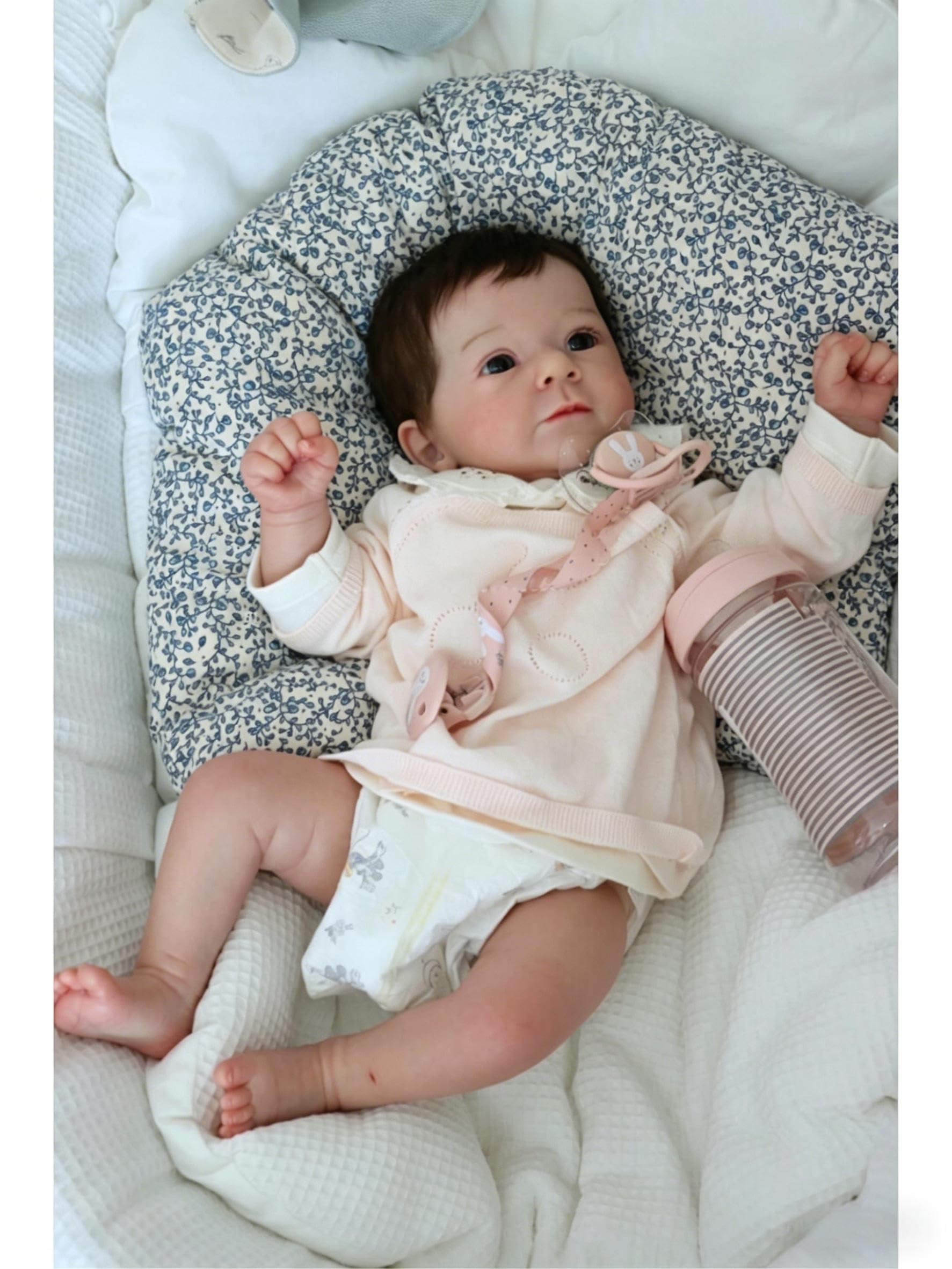 RXDOLL Realistyczne lalki Reborn Baby Dolls silikonowe na całe ciało, winylowe, 45 cm, anatomicznie poprawne lalki dla niemowląt, które wyglądają jak prawdziwe życie, zabawka dla dzieci, zabawka do