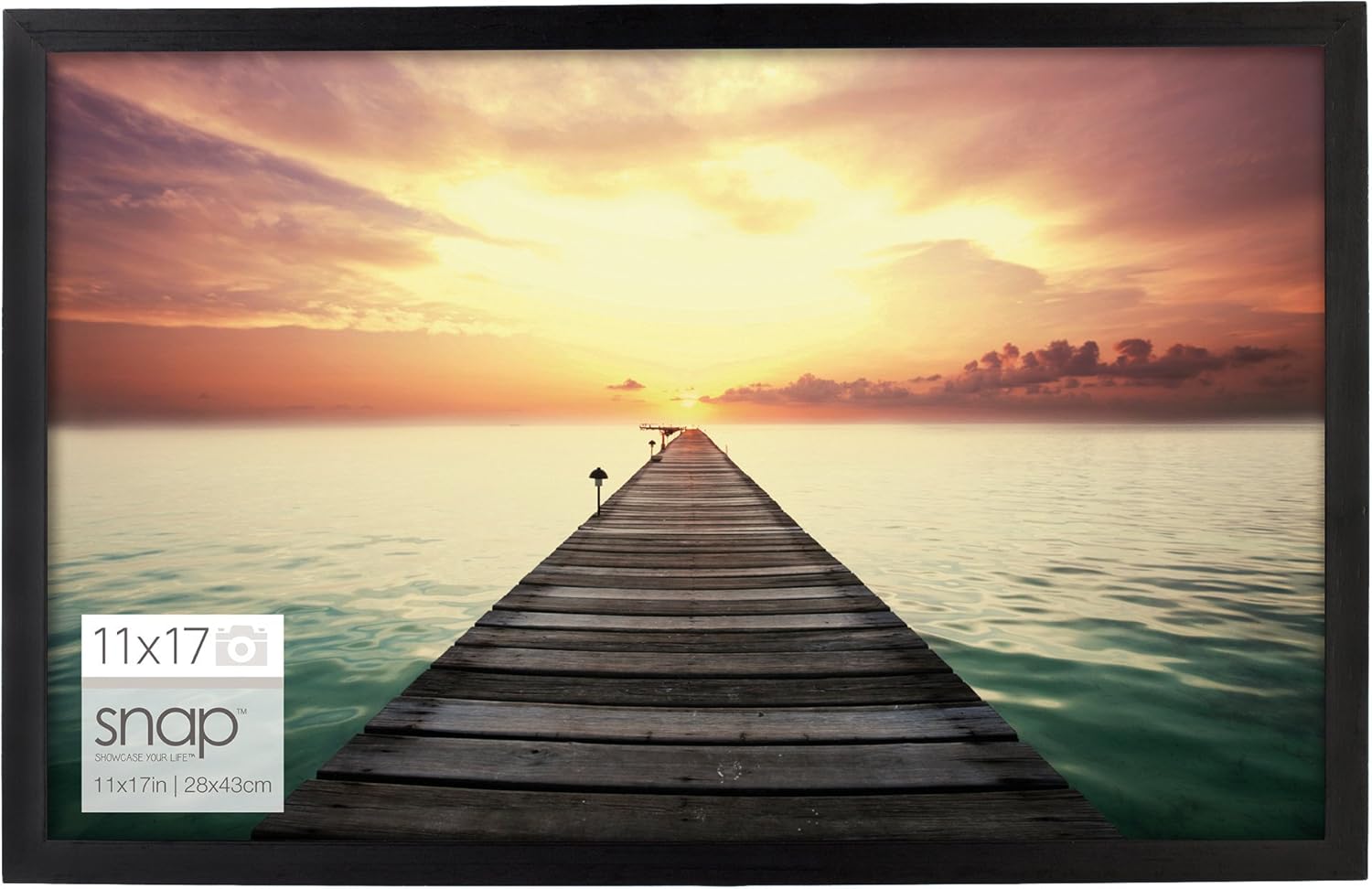 Snap 11x17 Black Wood Wall Photo Frame