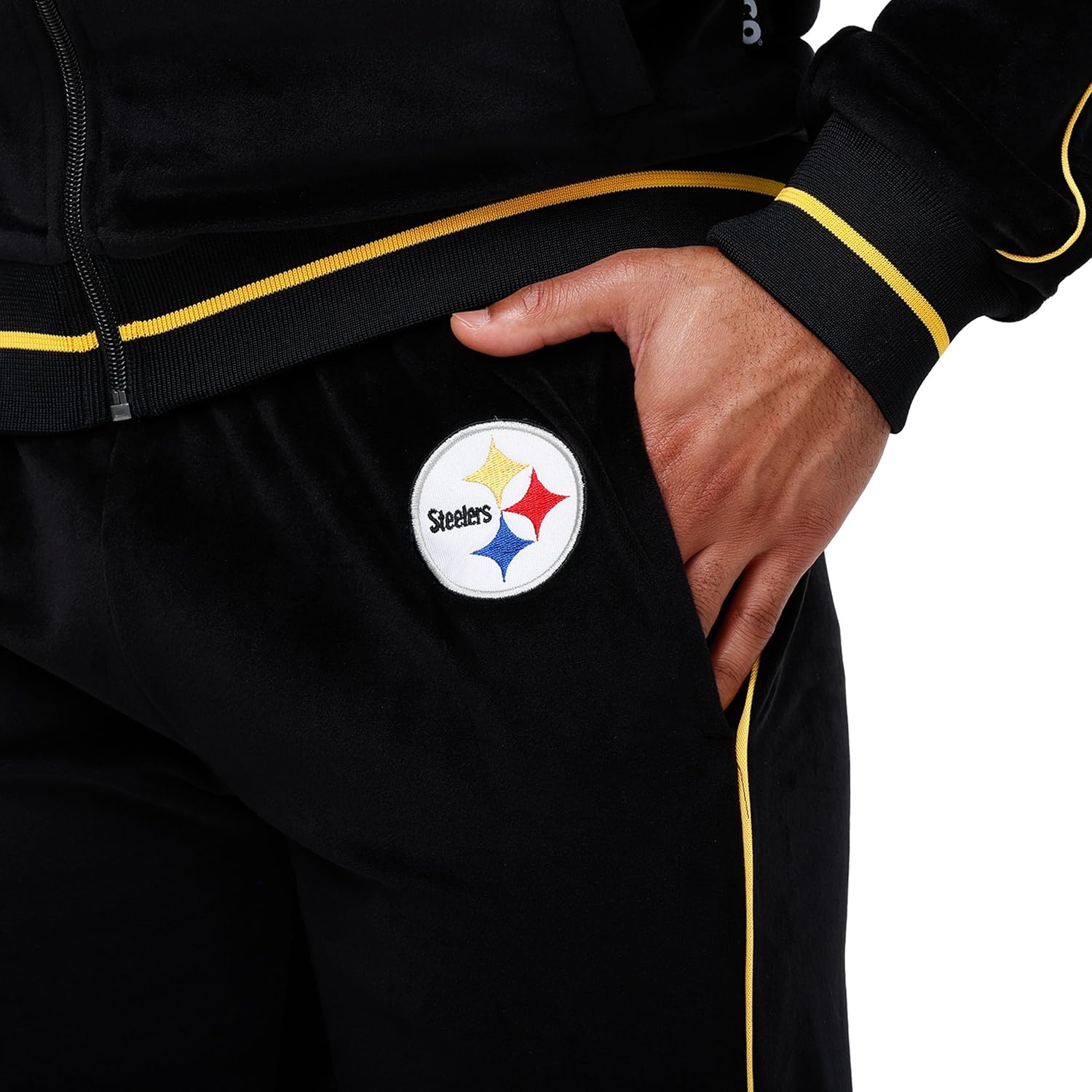FOCO NFL Mens NFL Team Logo Tracksuit Soft Velour Sweatsuit Pants