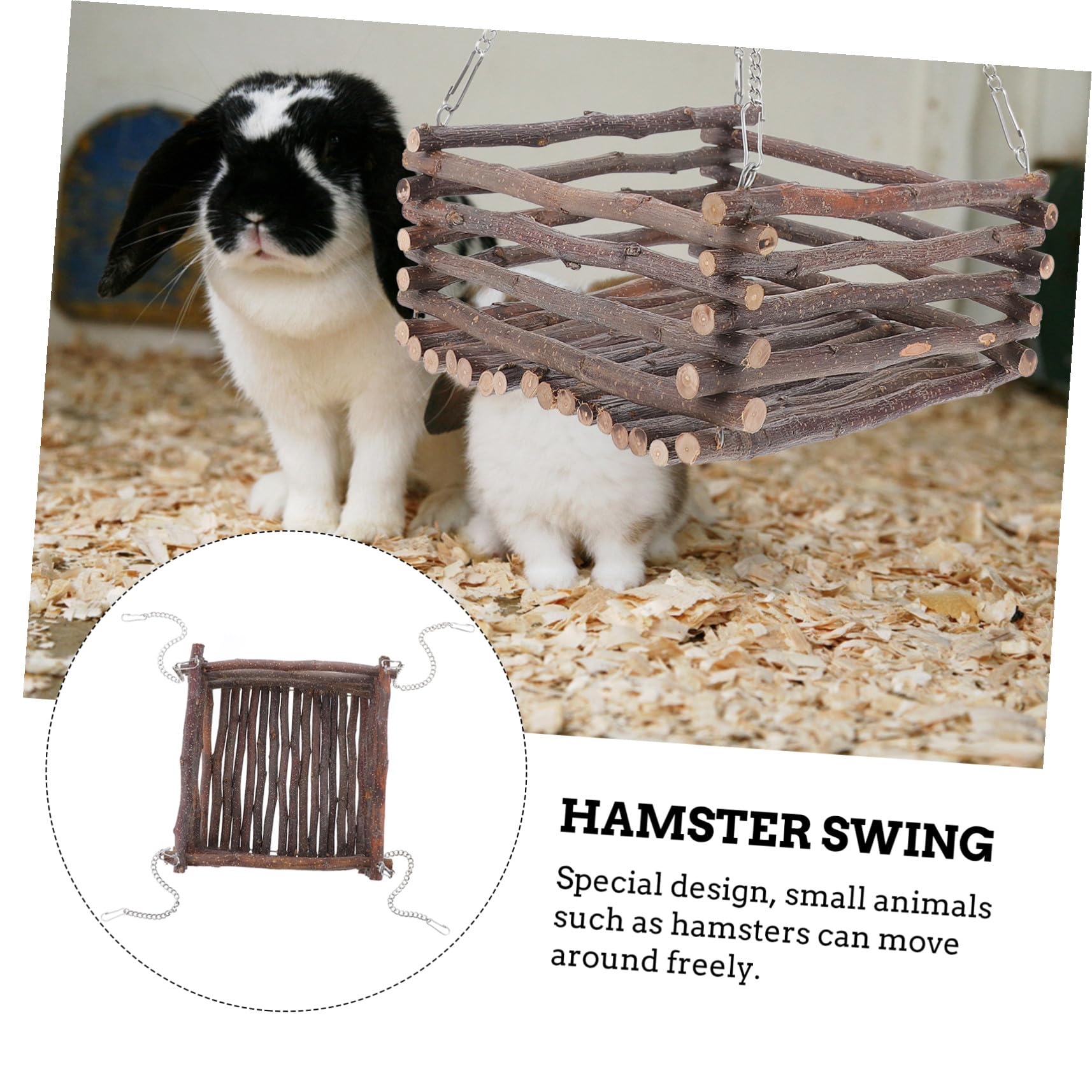 Hamster Hängematte mit Edelstahlketten Verschleißfestes Haustier Spielbett für Kleine Nager Käfig Dekoration und Kletterspielzeug für Hamster Mäuse Rennmäuse und Chinchillas