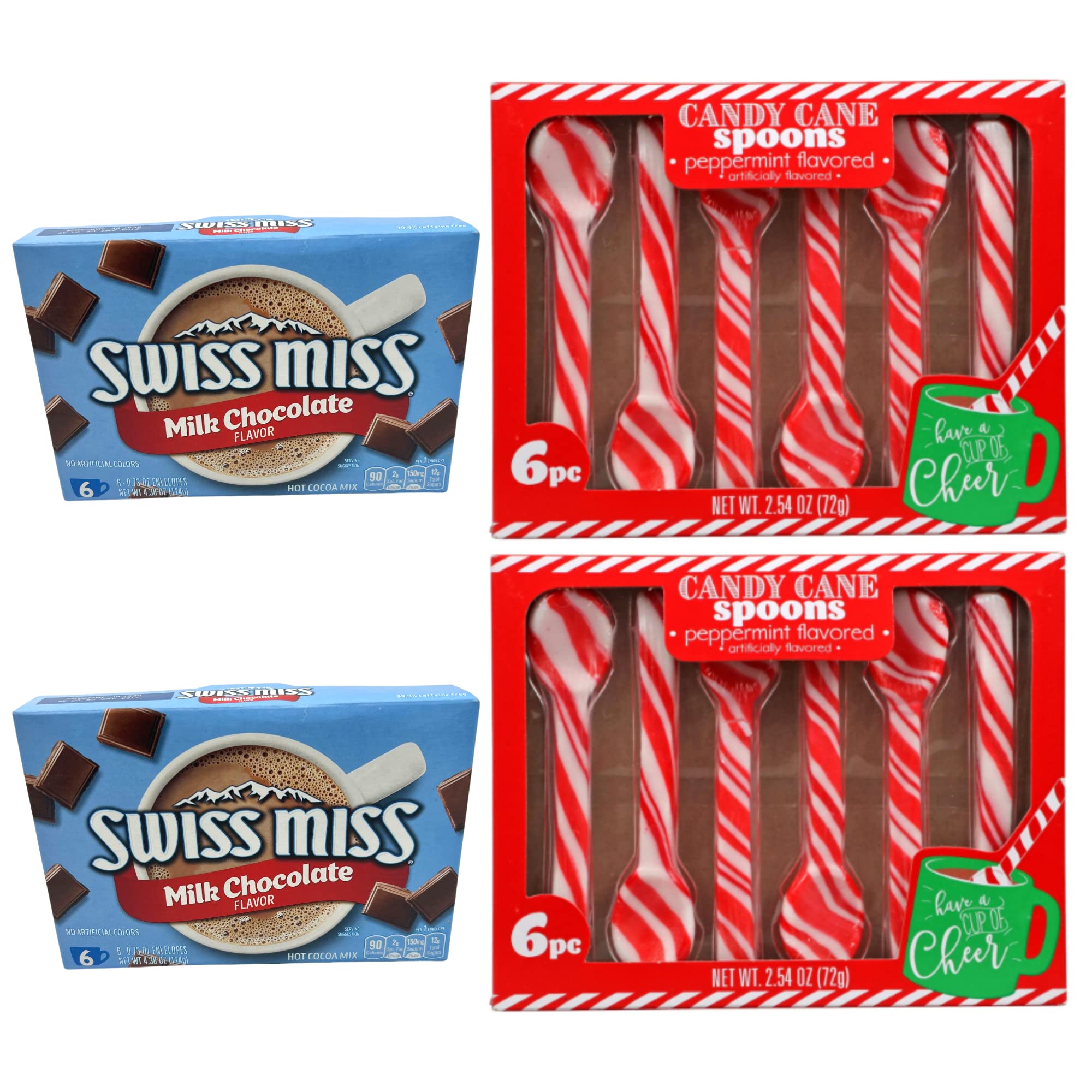 KS Candy Cane Spoons Peppermint Flavored (2pk) Milk Hot Chocolate Mix Pa