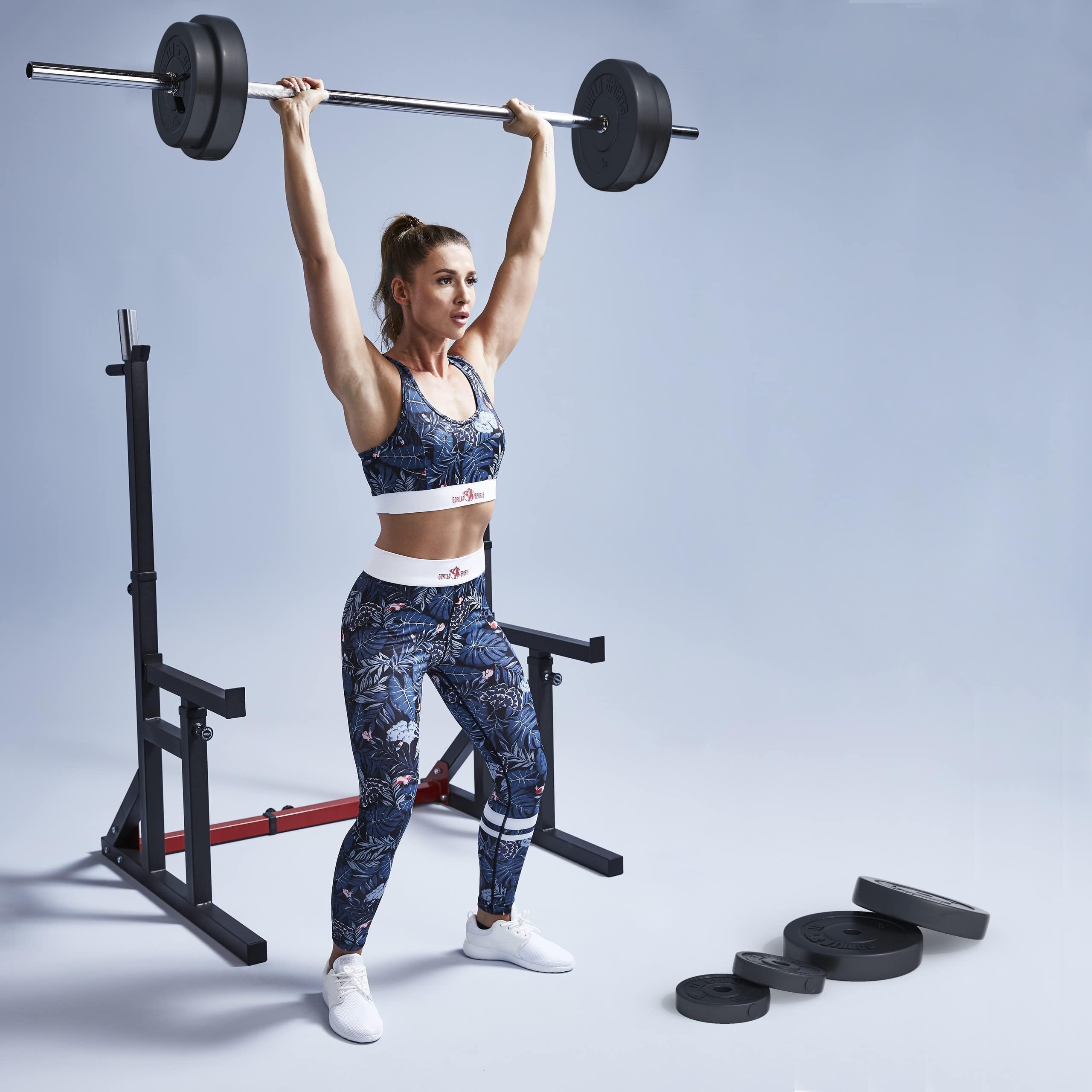 GORILLA SPORTS® Pesi Palestra - Disco Singolo: 1,25-15 kg o Set: 27,5/30 kg, 31 mm, Plastica - Dischi Palestra, Bumper, Bodybuilding, Peso, Sollevamento con Bilanciere e Manubri, Powerlifting
