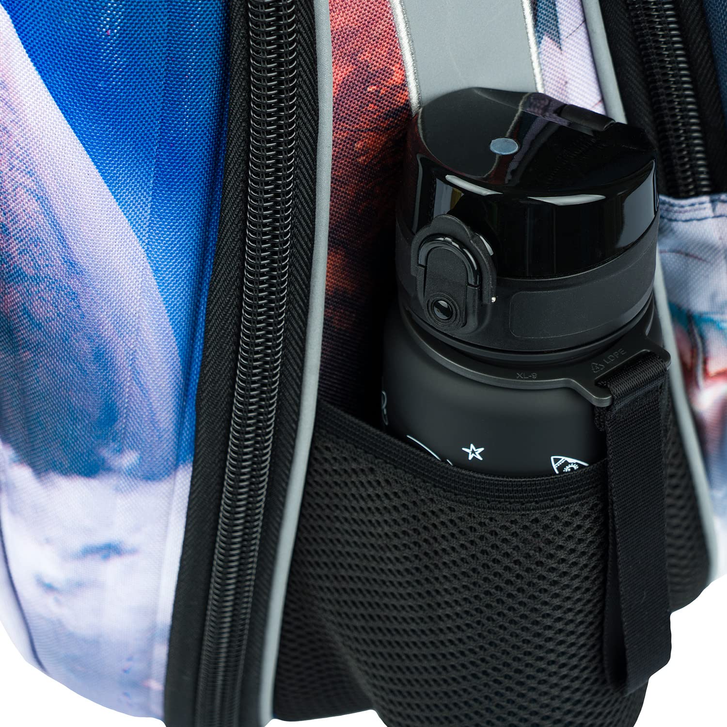 Baagl Shelly - Mochila escolar para niños y niñas de 1ª clase, mochila escolar, ligera, rígida, con correa para el pecho, Space Shuttle