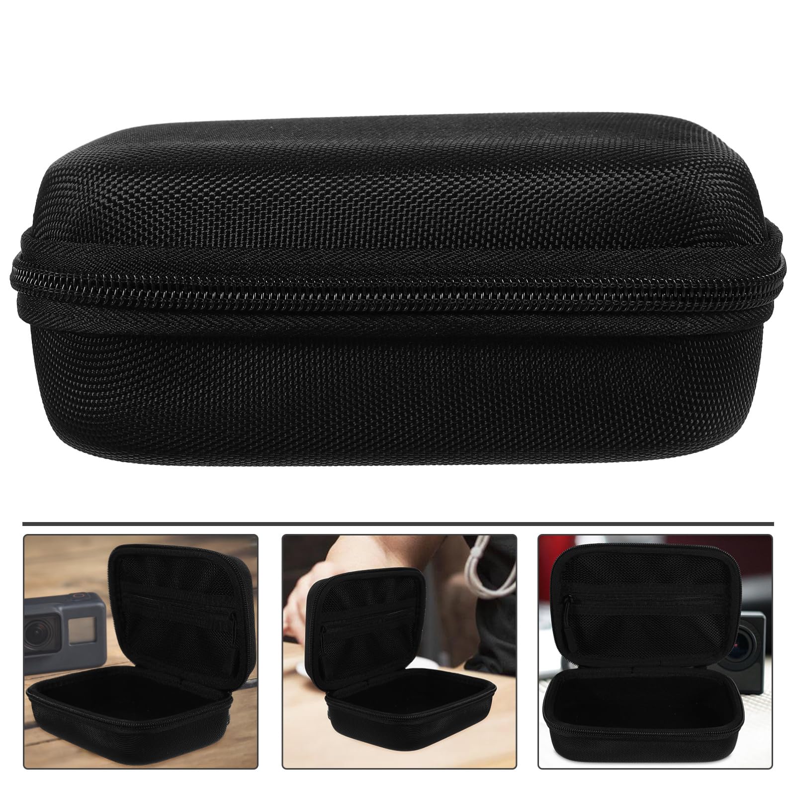 UKCOCO Custodia Digitale Borsa Per Fotocamera Digitale Borsa Tote Con Cerniera Fotografica Trasparente Inserto Per Fotografica Tote Per Le Donne Borse Panno Oxford Black