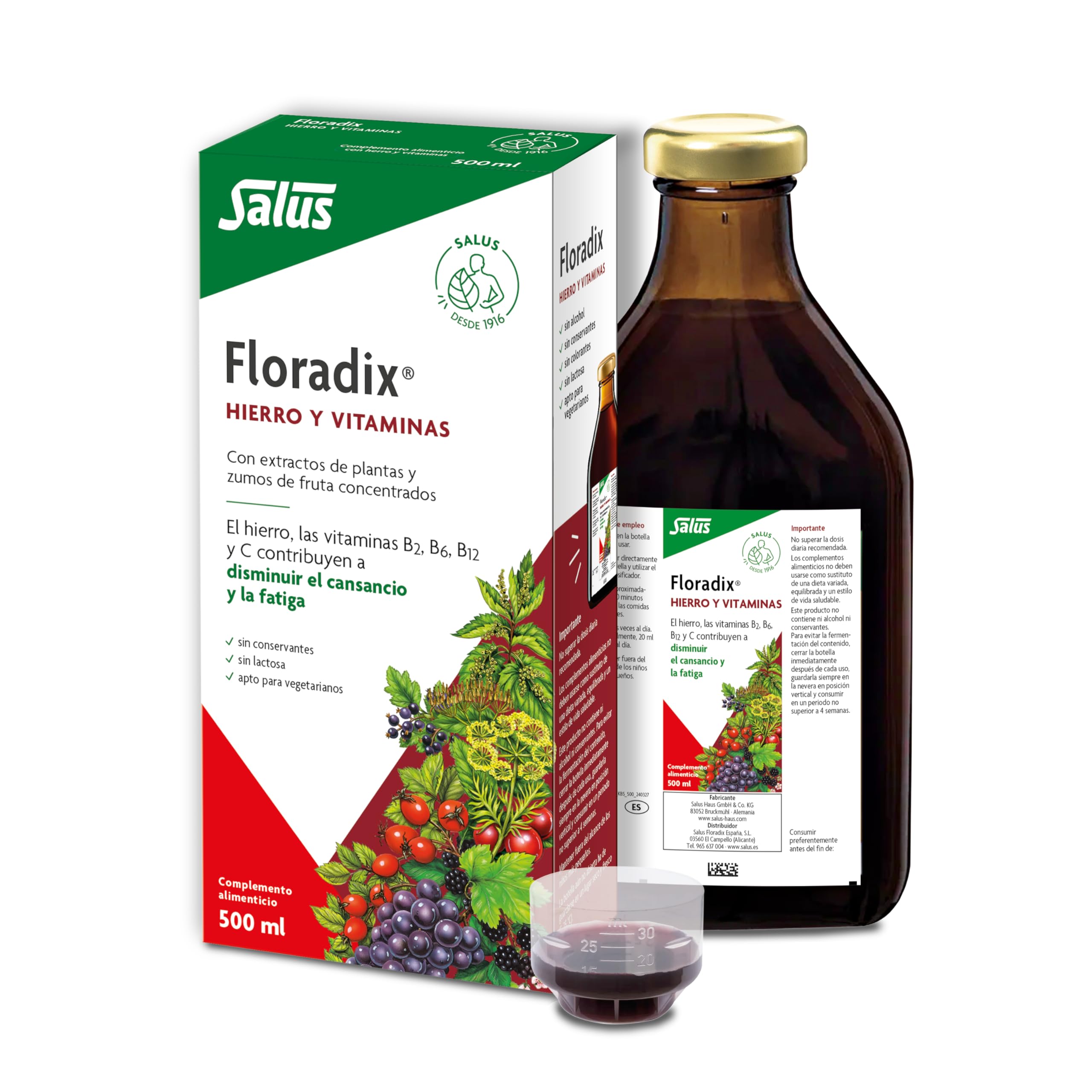Floradix Liquid Iron Formula, 500ml