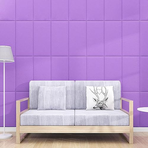 Miniatura 8 de 12 calcomanías de felpa para pared, cabecero tapizado para despegar y pegar, 23.6 x 11.8 pulgadas, acolchado de pared anticolisión, panel de pared