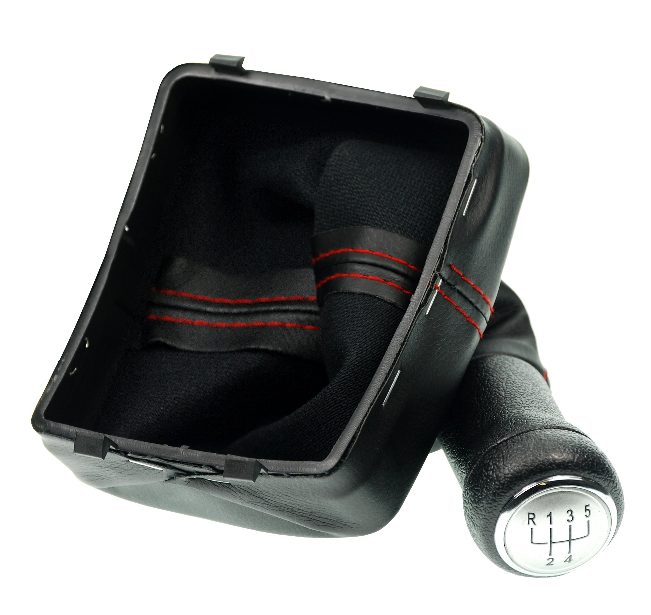 Soufflet Et Pommeau Levier De Vitesse GTI 5 Vitesses - Compatible VW Polo 9N - Pièce 6Q1711113 - Plug And Play