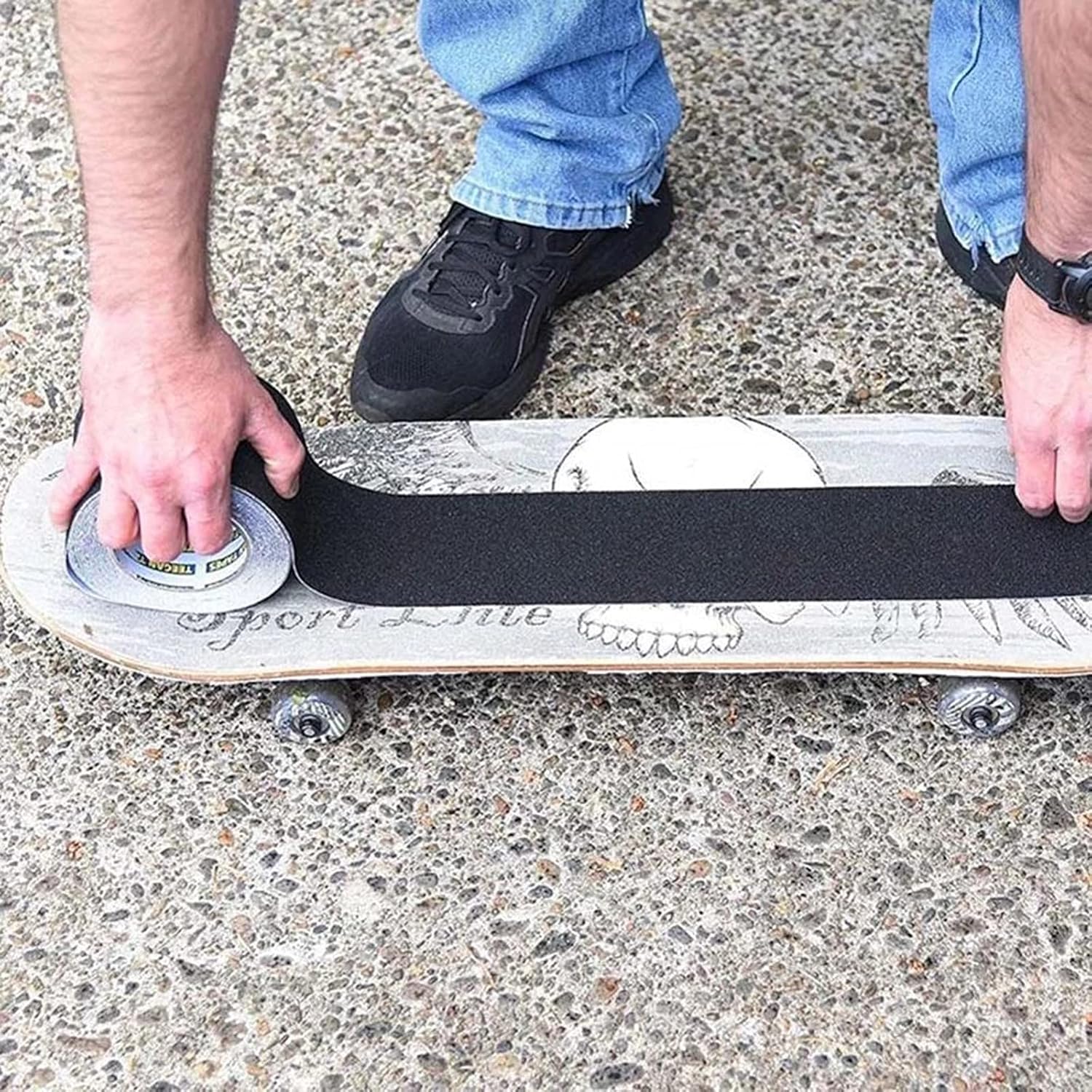 AIZYR High Traction Anti Slip Grip Tape - Waterproof Adhesive Stickers Mat for Outdoor/Indoor Steps Stairs Floor Ramps,Black and Yellow,5cm*5m