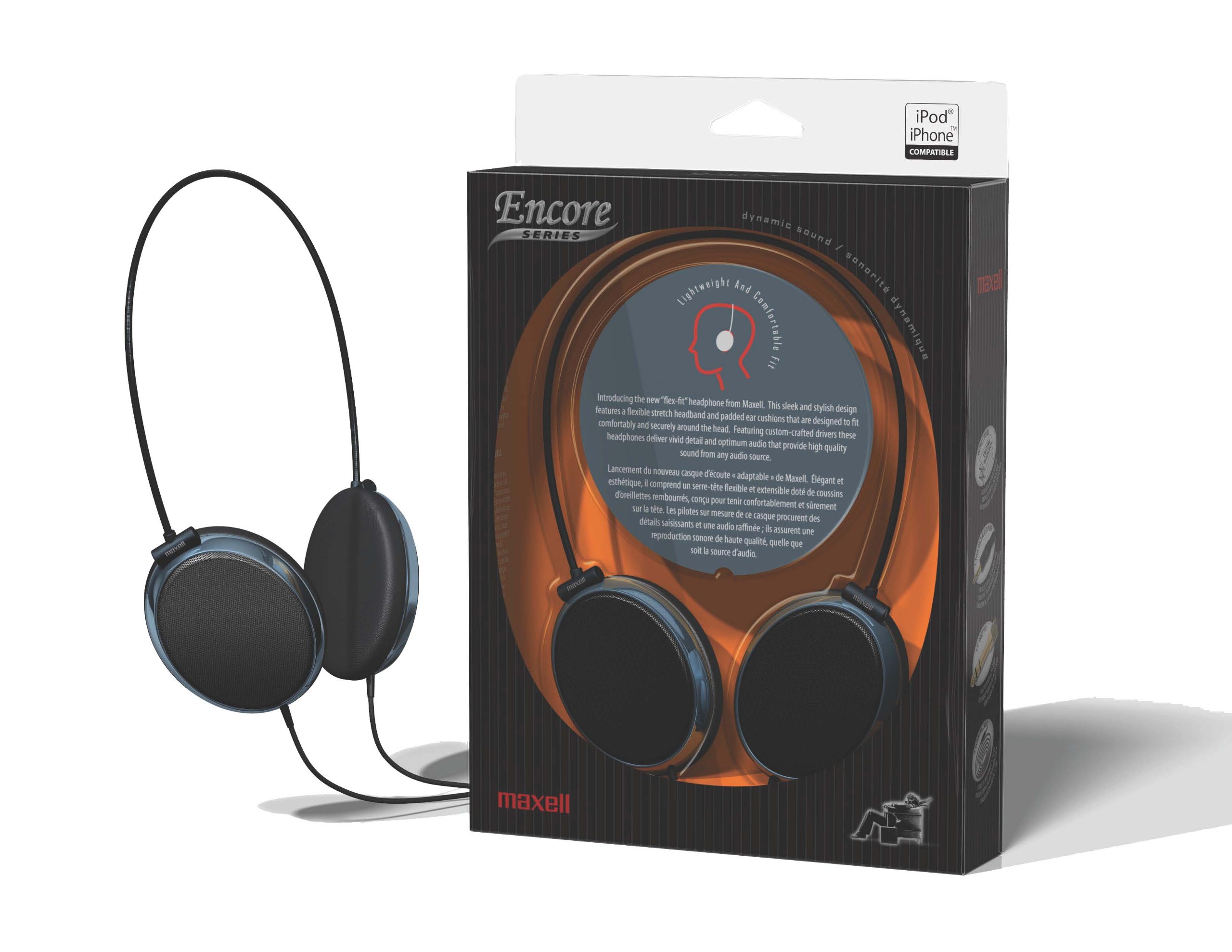 のの Amazon.com: Maxell 190230 Encore Series EN-1 Headphone (Black