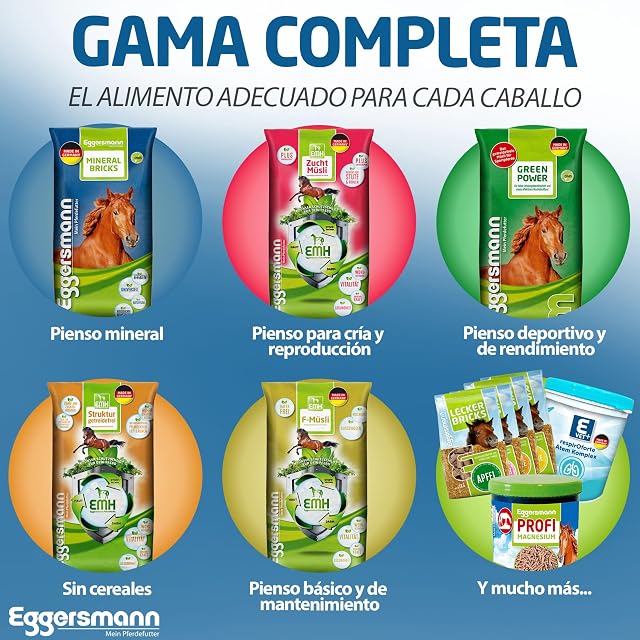 Foto 6 de 7 de Eggersmann Golden Mineral - Pienso Mineral para Caballos y Ponis - Suplemento para una Dieta básica - 25 kg