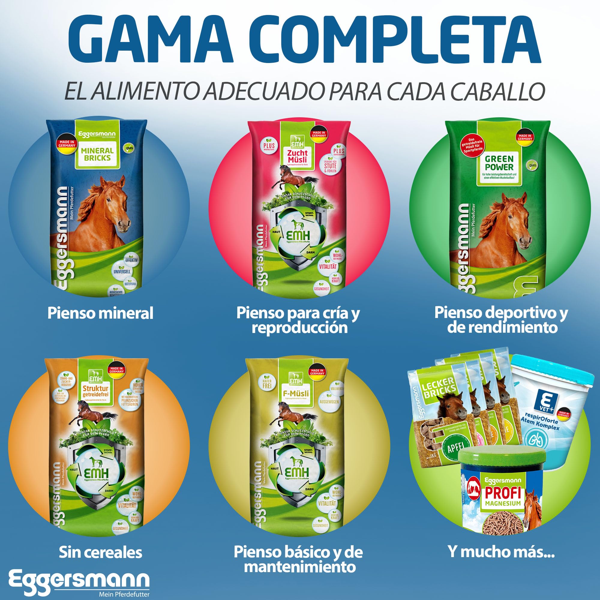 Eggersmann Golden Mineral - Pienso Mineral para Caballos y Ponis - Suplemento para una Dieta básica - 25 kg