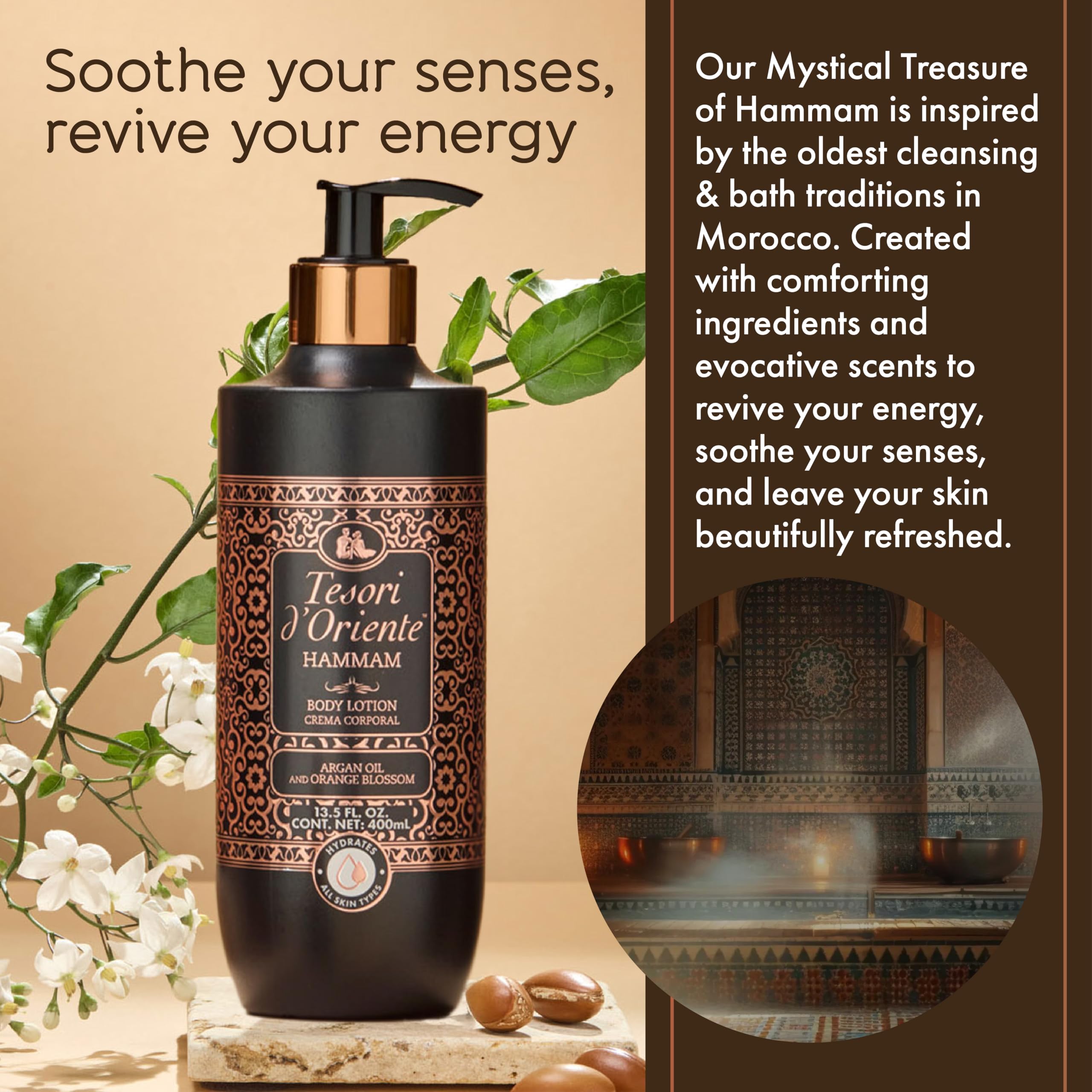 Amazon.com : Tesori d'Oriente Hammam Body Lotion, 13.5 fl oz