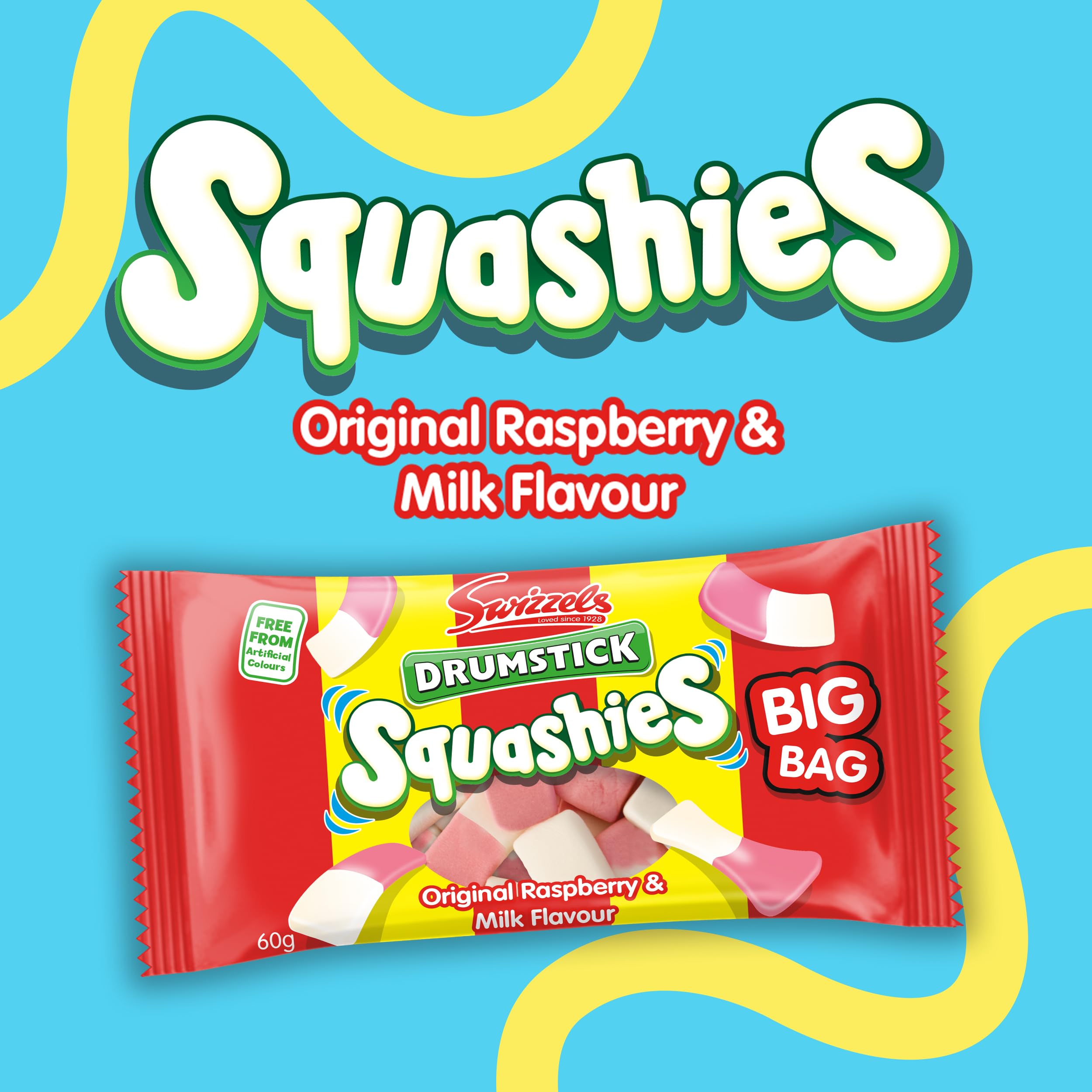 Swizzels Baquetas Squashies Original Bolsa 30x 60g Bolsas