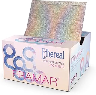 FRAMAR Ethereal Pop Up Hair Foils, Aluminum Foil Sheets For Hair Dye, Foil Paper For Highlighting, for Highlights, Hair Dye Kit, Teinture Cheveux, Tin Foil for Hair Color, Hair Colour - 500 Pack