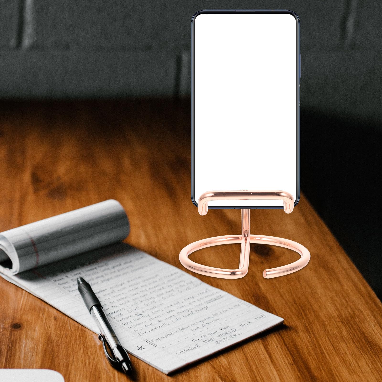 ABOOFAN Supporto Telefono da Scrivania in Ferro 2 Pezzi, Base Desktop | Ufficio e Studio, Design Semplice Bordi Lisci, Struttura Portatile e Pratica