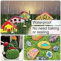 Vista 7 de Rotuladores permanentes de pintura negra, paquete de 2 rotuladores a base de aceite, punta media, secado rápido e impermeables para pintura de roca