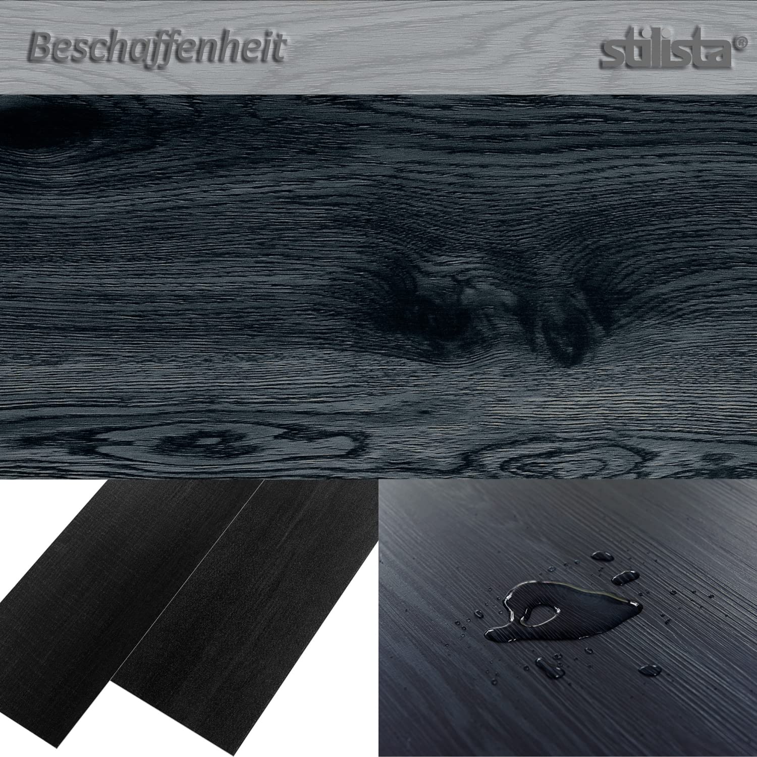 STILISTA Vinyl Laminat Dielen, 15 Dekors Wählbar, 5,07 oder 20 m², Rutschfest, Wasserfest, Schwer Entflammbar - 5,07 m² Ulme Natur
