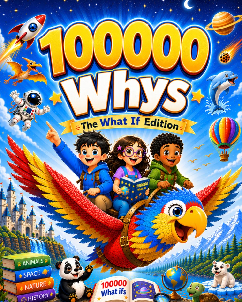 100000 Whys: The What If Edition: 100000 What ifs: A Full-Color Visual Encyclopedia of Extraordinary why Questions, Science, Space, Nature, History, and Incredible Possibilities for Curious Kids