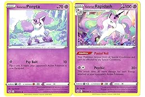 Cute Galarian Ponyta Evolutions: Galarian Rapidash, Galarian Ponyta Pokemon Card Collection
