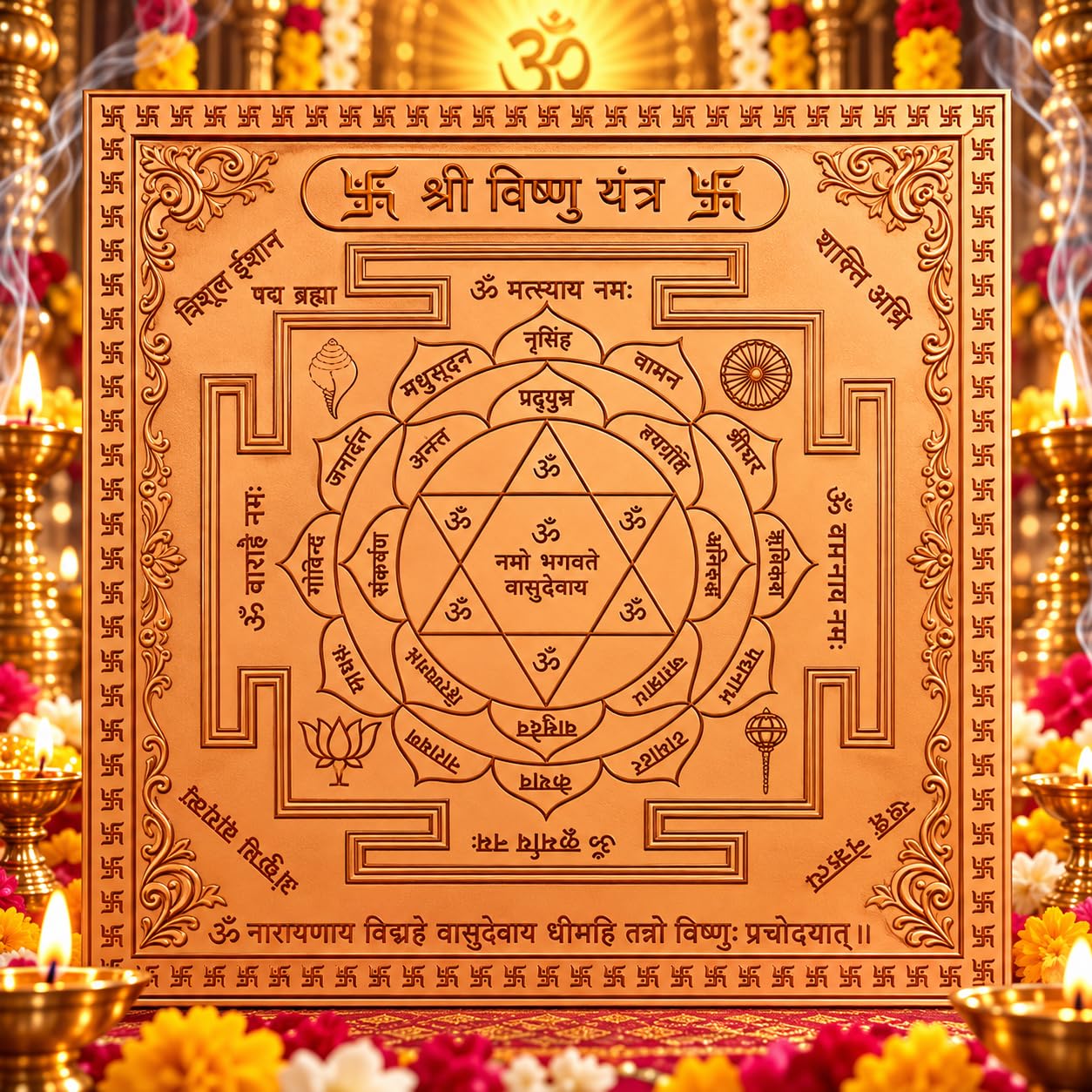 Copper Shiv Yantra - Spiritual Protection & Peace -24