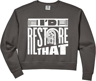 Women's Retro Jukebox Collector Jukebox Music It Does Restore That Comfort Colors Crop Sweatshirt