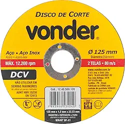 Disco de Corte 125,0x1,2x22,23 Dcv - Vonder