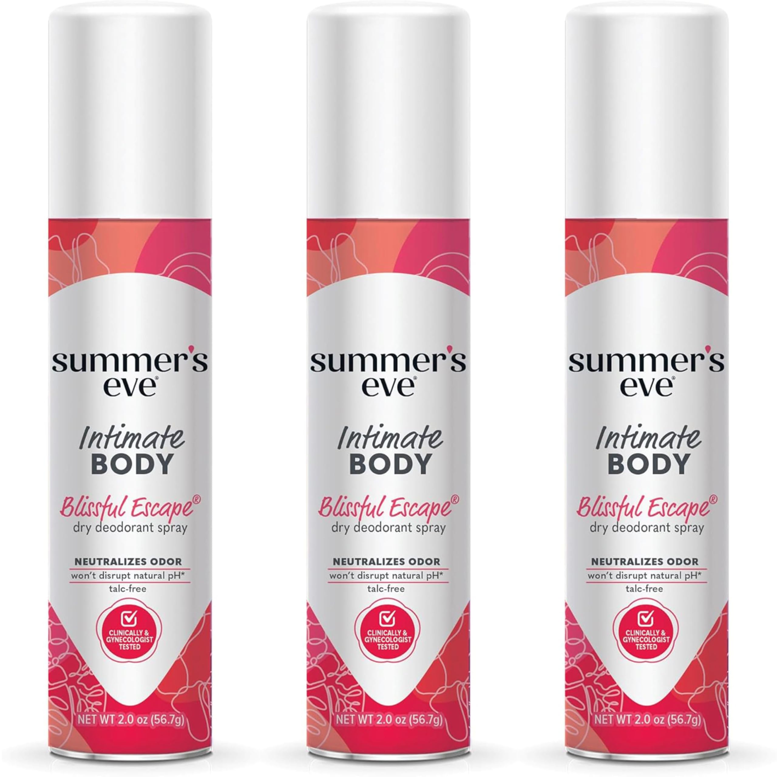 Summer's Eve Blissful Escape Daily Refreshing Feminine Spray, 2 oz (Pack of 3)