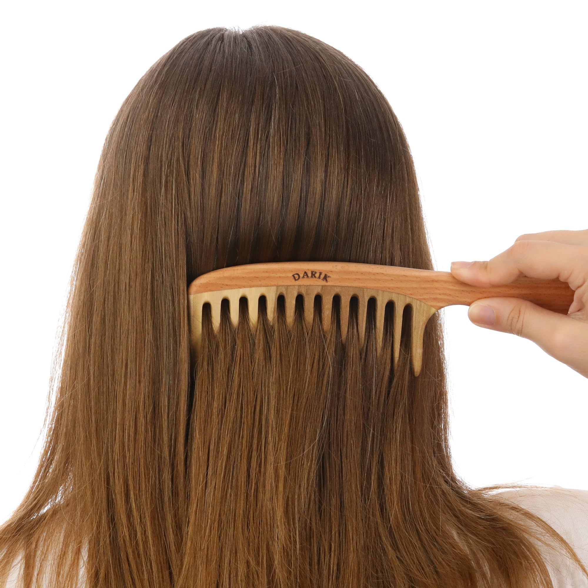 Cepillo Ancho de Madera para Cabello drewniany grzebień z szerokimi zębami, naturalna szczotka do włosów, styl vintage, drewniany grzebień do delikatnej stylizacji, antystatyczny grzebień do włosów