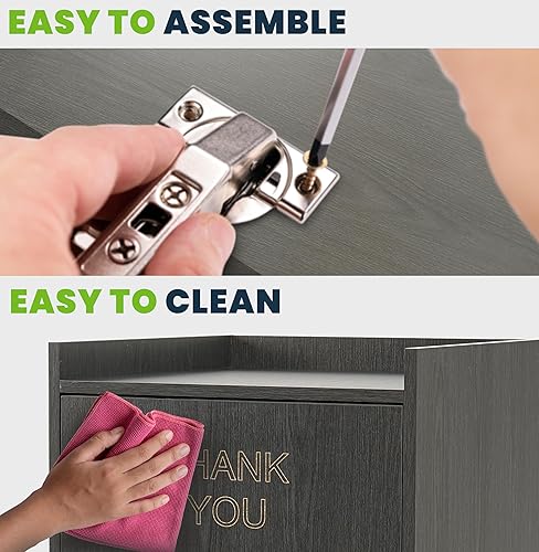 Miniatura 6 de Alpine - Bote de basura para restaurante  Bote de basura comercial de 40 galones, receptáculo de basura interior con soporte para bandeja para