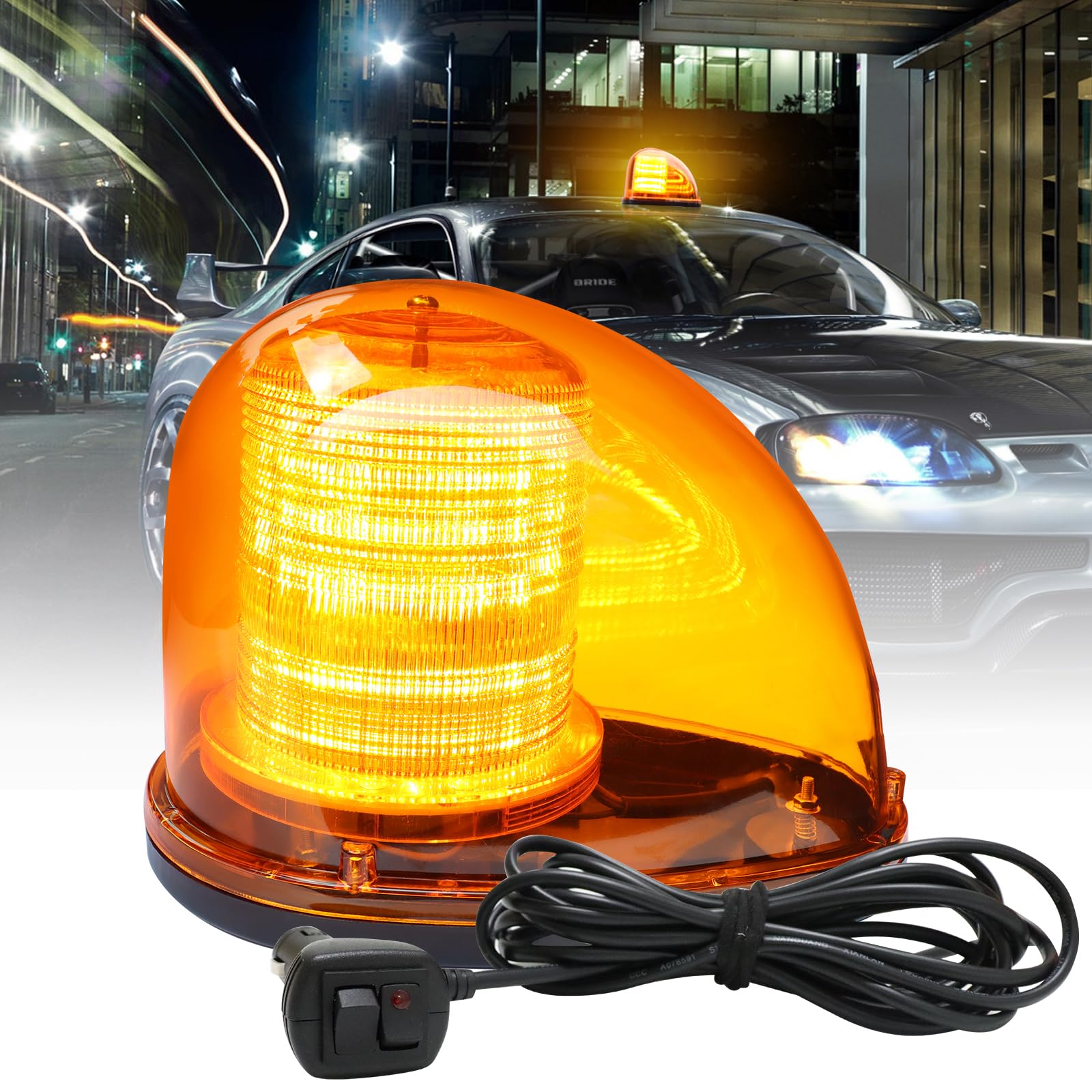 Amazon.co.jp: WANCHIY 車両用着脱回転灯 ライト DC13-60V 60LED