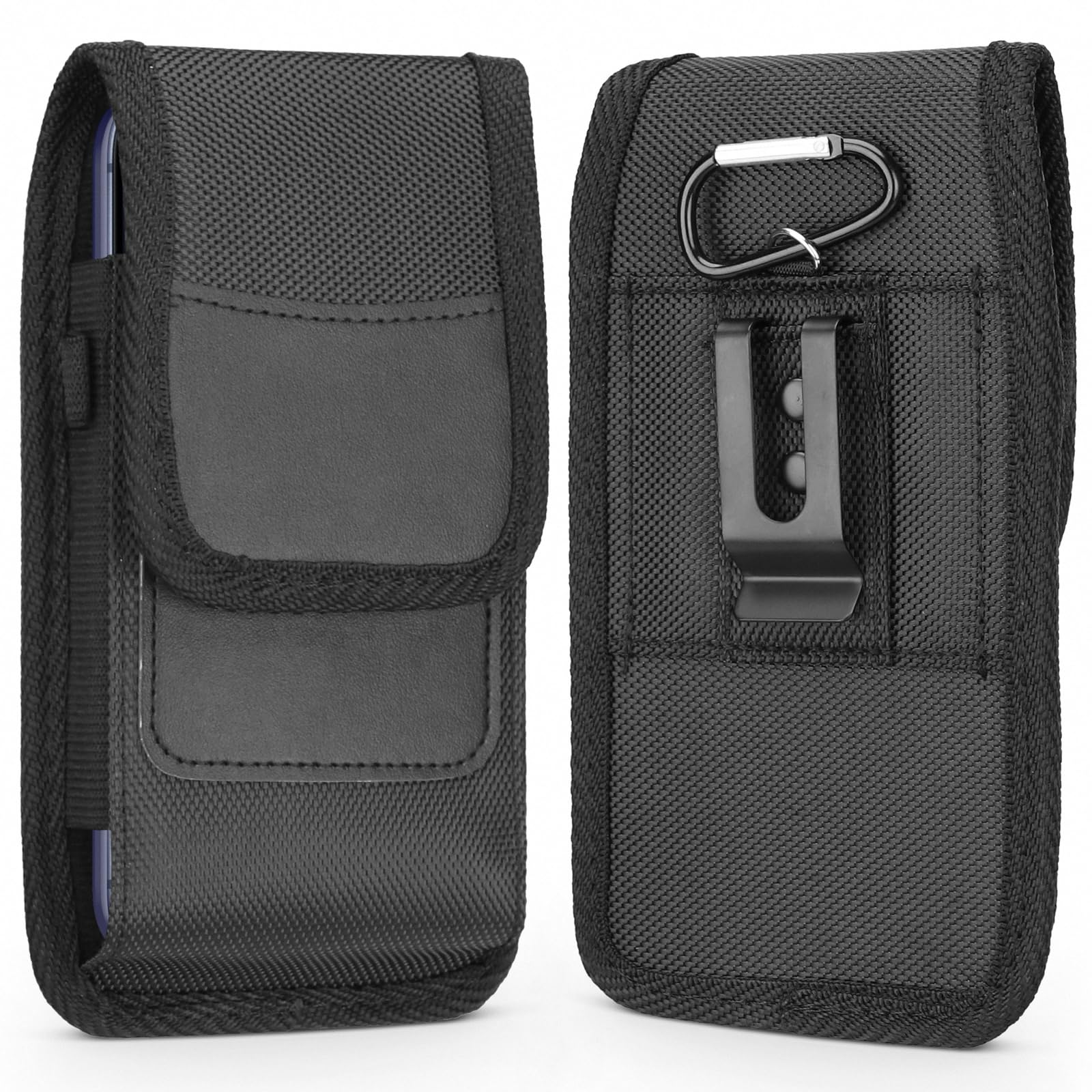 FZXSOGY Vertical Nylon Cell Phone Holster Case with Belt Clip & Hook - XXL